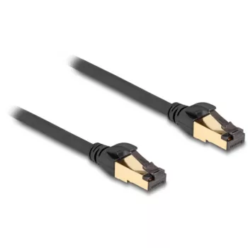 Cabo de rede DeLOCK RJ45 Cat.6A macho para macho S/FTP 10m preto