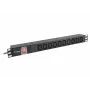 Unidade de distribuição de energia LANBERG PDU-10I-0200-IEC-BK — 10 saídas C13, cabo de 2 m, 10 A, 2500 W, preto