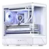 Caixa mid-tower mATX Jonsbo D200 branca com vidro temperado e mini ecrã de temperatura