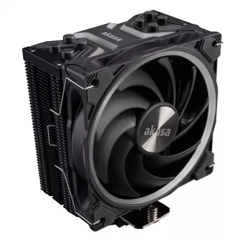 Arrefecedor de ar Akasa Soho H4 Plus 12 cm preto rolamento hidrodinâmico