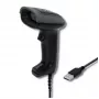 Leitor de códigos de barras manual QOLTEC 50863 — leitor 1D/2D, USB com fios, sensor LED, preto, 5V, cabo de 1,8 m