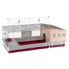 Gaiola Ferplast Krolik 140 Plus para coelhos, Cinzento/Vermelho, L1420×P600×A500 mm, metal/plástico