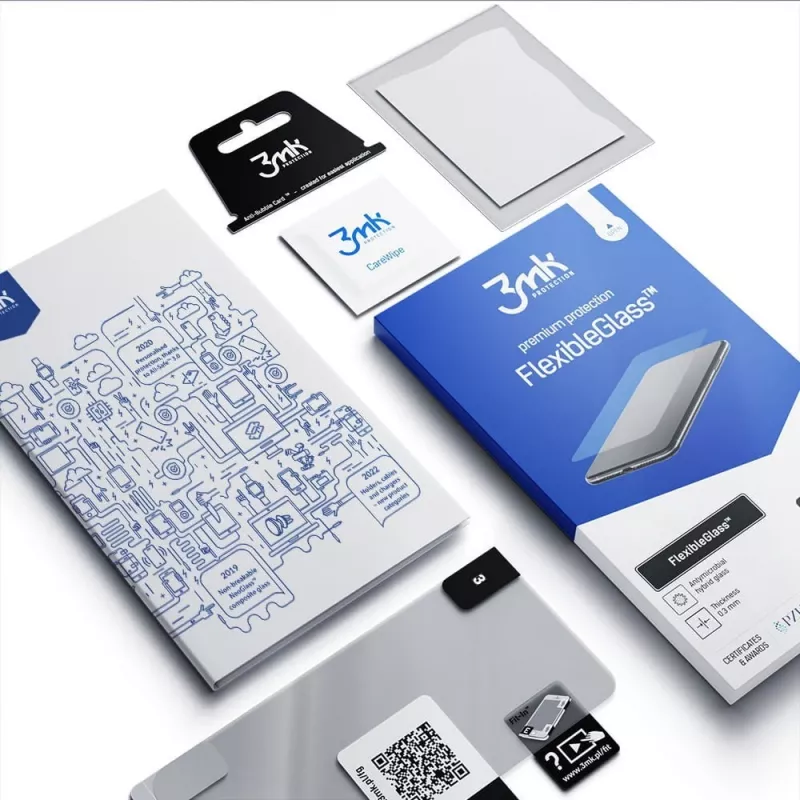 Película protetora de ecrã flexível temperada 3MK FlexibleGlass Pro para Apple iPhone 15 – transparente, resistente a riscos