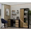 Estante de livros Top e Shop RS-80 BILY, estrutura antracite, porta carvalho Artisan, 7 prateleiras, 2 gavetas, 1800×800×350 mm