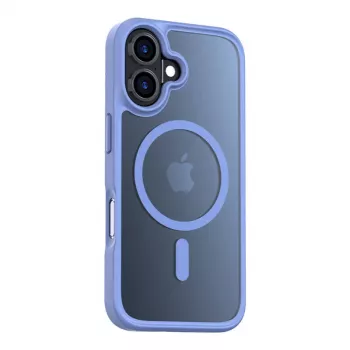 Capa para telefone Torras Guardian Magnetic Series para iPhone 16, azul, compatível com íman, perfil fino