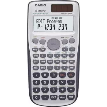 Calculadora científica Casio FX-3650PII de bolso preta prateada