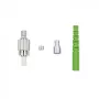 Conector de fibra ótica FC/APC Qoltec 54443 Monomodo Verde Prateado Amarelo