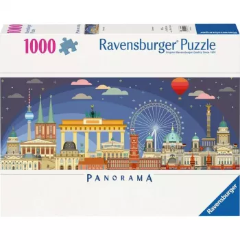 Puzzle Ravensburger Panorama Noite em Berlim 1000 peças, formato panorama