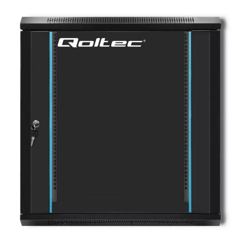 Armário rack 19 polegadas QOLTEC 54464 12U 600x635x450 preto
