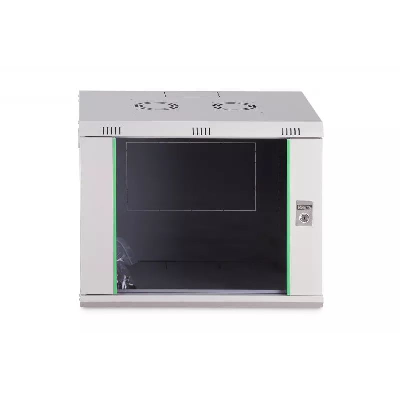 Armário de rack 9U para montagem na parede DIGITUS Dynamic-N DN-37104, 600 x 450 mm, IP20, fechadura com chave, desmontado