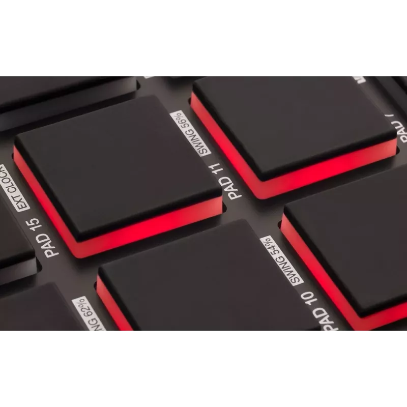 Misturador de áudio Akai MPD218 preto 16 pads Controlador USB MIDI