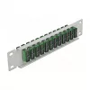 Patch panel de fibra ótica DeLOCK 10 polegadas 12 portas SC Duplex verde 1HE cinzento