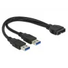 Cabo USB DeLOCK 0,25m USB3.0/2xUSB3.0 83910
