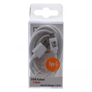 Cabo USB 2GO 795925 1m Micro-USB B USB C USB 3.2 Gen 1 Branco