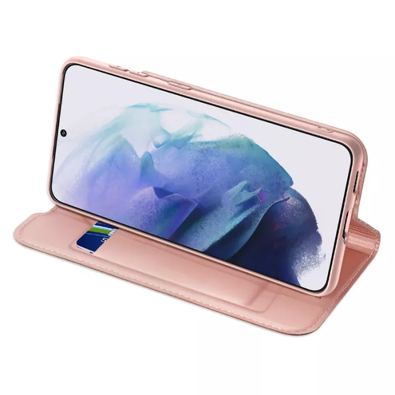 Dux Ducis Skin Pro capa com suporte e tampa dobrável Samsung Galaxy S22+ (S22 Plus) rosa