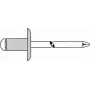 Rebite cego GESIPA 5x16 mm Al/A2 para placas de 10,0–12,0 mm, embalagem de 250