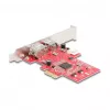 DeLOCK 90738 Adaptador PCIe Firewire interno IEEE 1394 vermelho