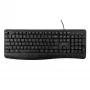 Teclado USB com fios SBOX K-103 US preto — layout US, ligação USB