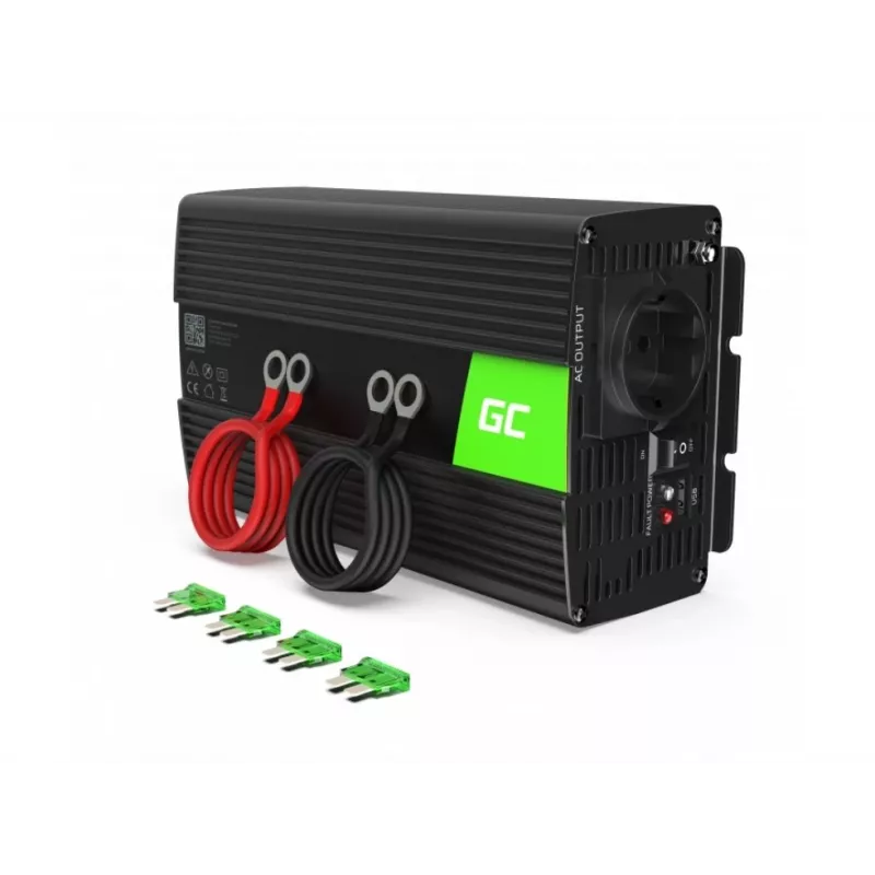 Conversor de tensão Green Cell INV09 para automóvel 1000 W preto