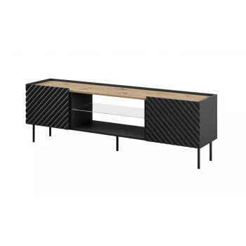 Móvel RTV EF ONDA 180x40x39-58 preto (de pé ou montado na parede)