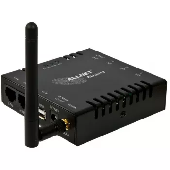 Central ALLNET MSR ALL3419 incl. 3 portas de sensor & WLAN & sensor de temperatura ALL3006 para automação predial IP