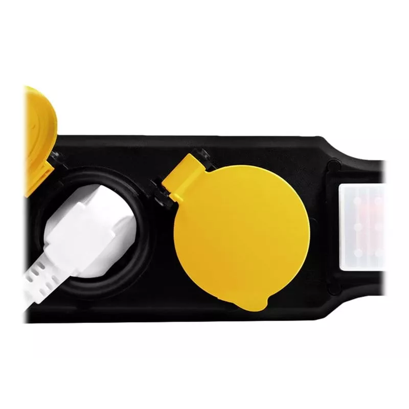 Extensão de energia LogiLink LPS256 1.5m 6 tomadas AC exterior preto amarelo