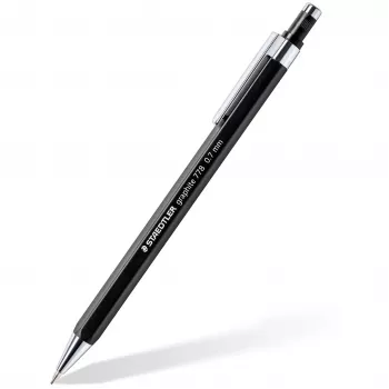 Lápis mecânico Staedtler 778 07-9, corpo hexagonal, preto, mina 0,7 mm