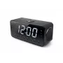 Rádio-despertador Muse M-192 CR — relógio digital, sintonizador FM, ecrã LED de 1,8 polegadas, madeira preta, AC 100–240V, backup AAA
