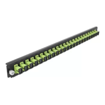 Painel frontal para caixa de junção DeLOCK 19 polegadas 24 portas SC Simplex verde-limão