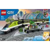 LEGO 60337 City Comboio de passageiros expresso Conjunto brinquedo telecomandado presente para crianças rapazes e raparigas com faróis funcionais 2 vagões e 24 peças de via
