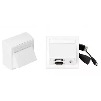 Vivolink WI221260 tomada HDMI + USB A + 3,5 mm branco