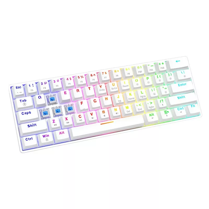 Teclado mecânico Whiteout X2, Blue Outemu, Hot Swap Savio Savgk-white