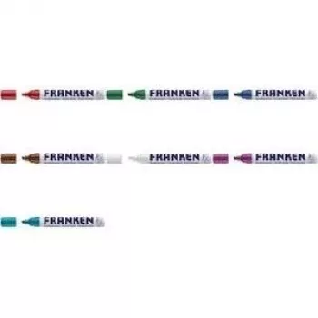 Marcador Franken ZKM 09, tinta branca, ponta cunha 2–5 mm, alta opacidade