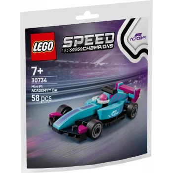 30734 Speed Champions F1 ACADEMY Mini-Auto, brinquedo de construção Polybag