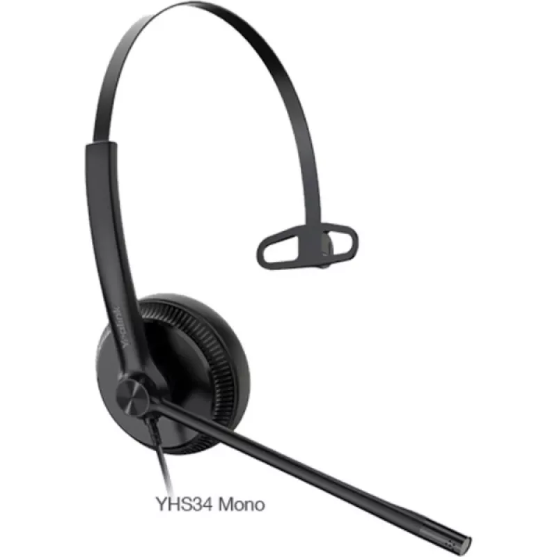 Yealink YHS34 Lite Mono Headset com fios arco de cabeça escritório/callcenter preto