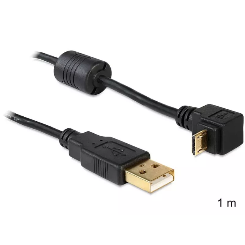 Cabo USB DeLOCK USB 2.0 1 m Micro-USB B preto