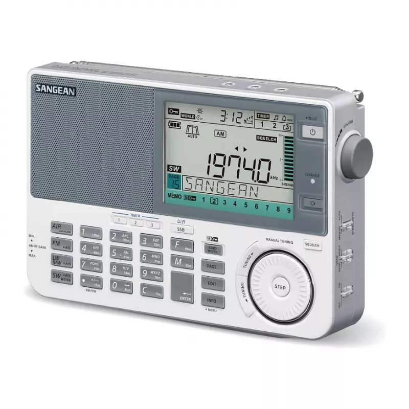 Rádio portátil Sangean ATS-909 X2 — branco — sintonizador digital AM FM SW