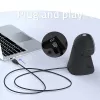 Leitor de códigos de barras de mesa Qoltec para códigos 1D e 2D, leitor de QR, preto