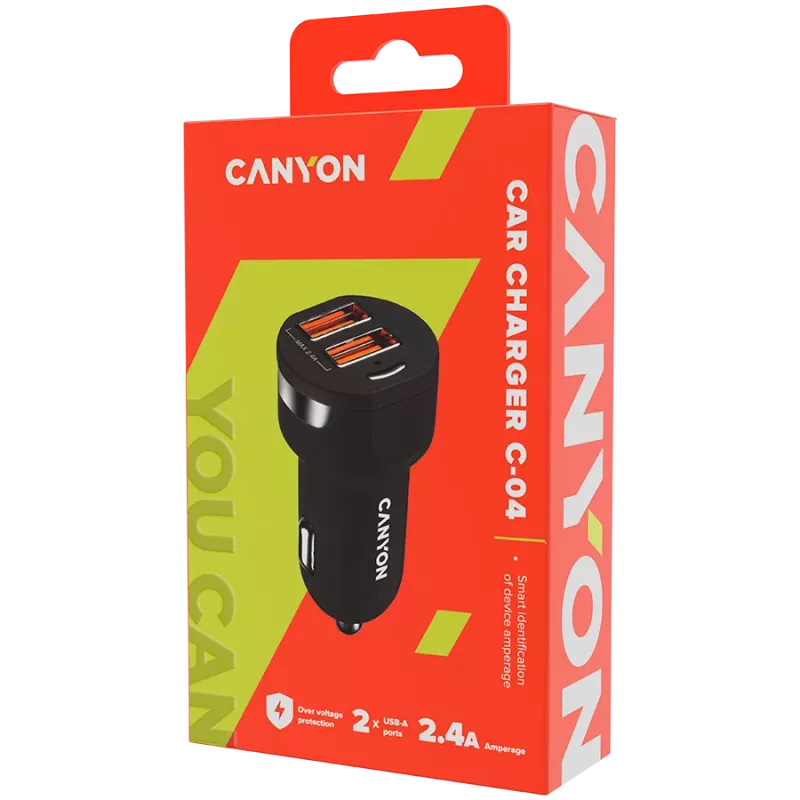 Carregador de automóvel Canyon CNE-CCA04B