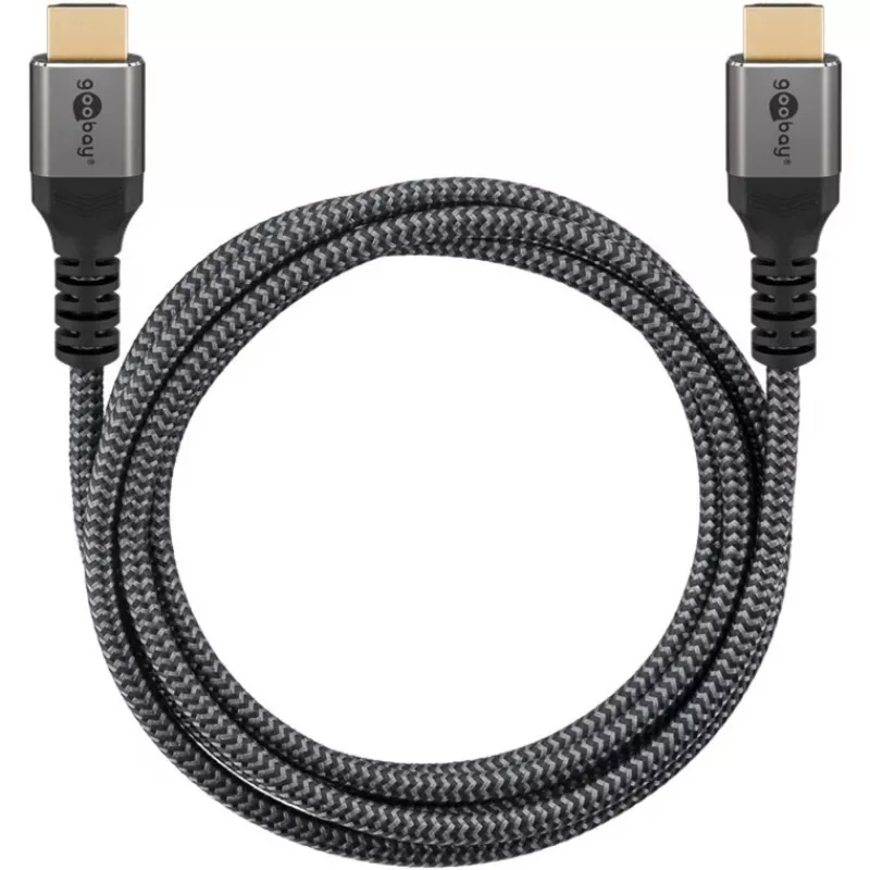 Cabo HDMI Plus High-Speed com Ethernet, 4K @ 60Hz cinzento, 0,5 metros