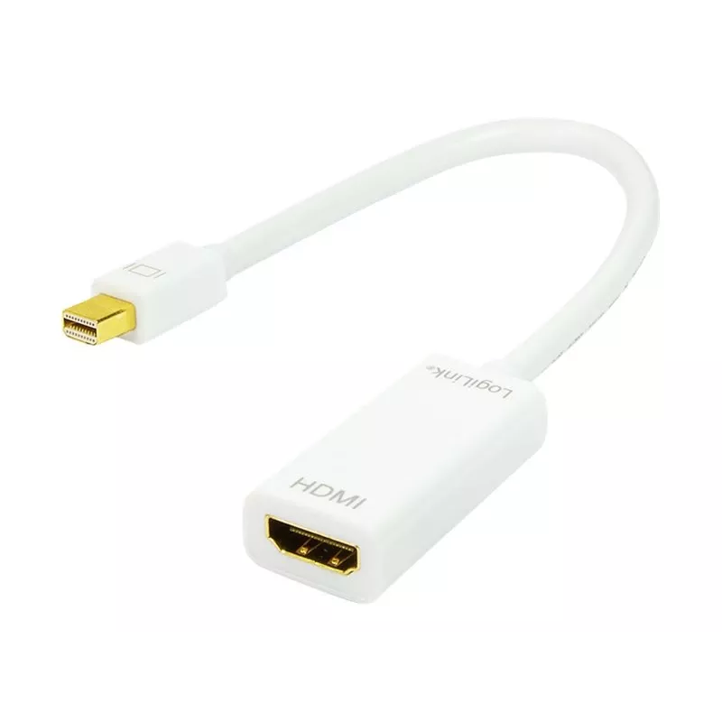 Adaptador de cabo de vídeo LOGILINK Mini DisplayPort para HDMI Type-A CV0036A, 0,1 m, cinzento
