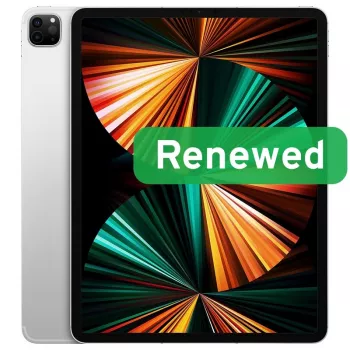 APPLE RENEWED | CPO | iPad Pro (2021) 6.ª geração | 12,9 polegadas | M1 | 8 GB | 128 GB | prateado | iPad OS | 12 meses de garantia