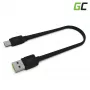Cabo USB-A para USB-C Green Cell KABGC03 — 0,25 m, preto, 480 Mbit/s