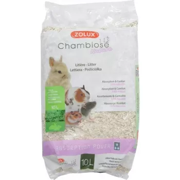 Areia aglomerante para gatos ZOLUX Chambiose Nature 10 L – granulado vegetal natural, 1,5 kg