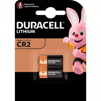 Pilha descartável de lítio Duracell CR2