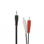 Cabo de áudio 3,5 mm macho para 2 x RCA macho SBOX