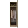 Roupeiro Topeshop SD-50 SON KPL 5 prateleiras 1 porta carvalho