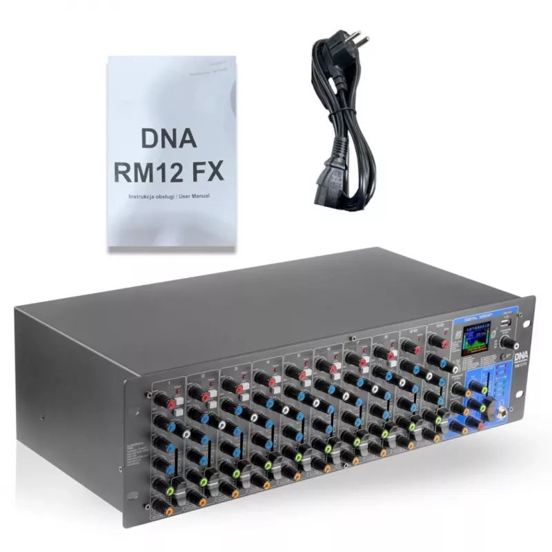 RM12 FX - misturador analógico com Bluetooth DSP EQ MP3 Phantom, 12 canais