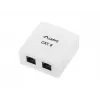LANBERG tomada de superfície RJ-45 Cat6 OU6-0002-W branco, 2 conectores fêmea, 30×54×57 mm