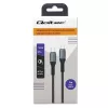 Cabo Qoltec USB 2.0 Type-C para USB 2.0 Type-C 100W QC 3.0 PD 1m Preto